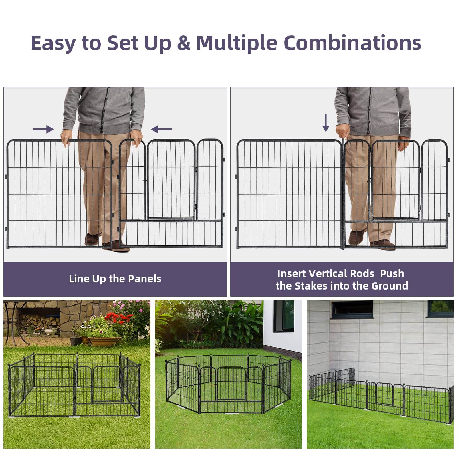 Dog Playpen 8/16 Panels 32'' 8 Panels,16 Panels