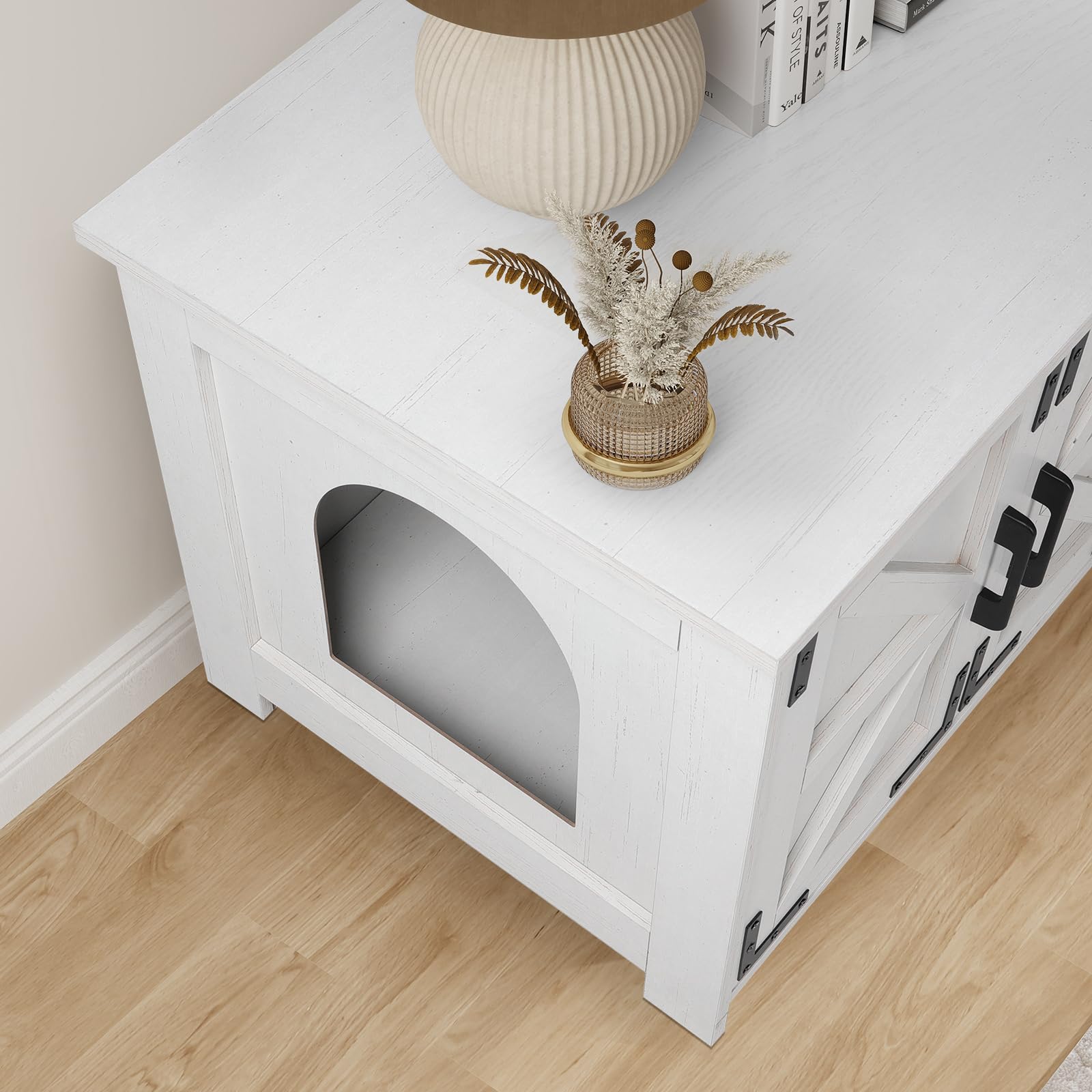 Double CatS Room Wooden Cat Litter Cabinet PF011