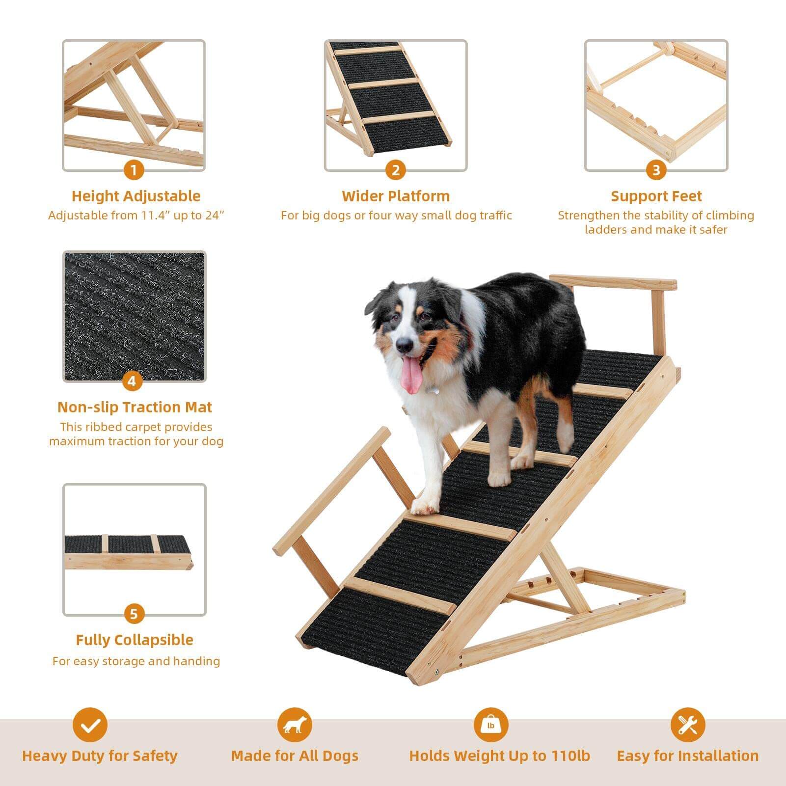 Dog Ramp with Non-Slip PA904