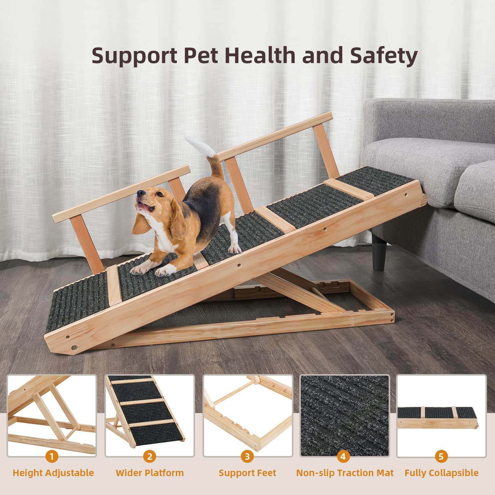 Dog Ramp with Non-Slip PA904