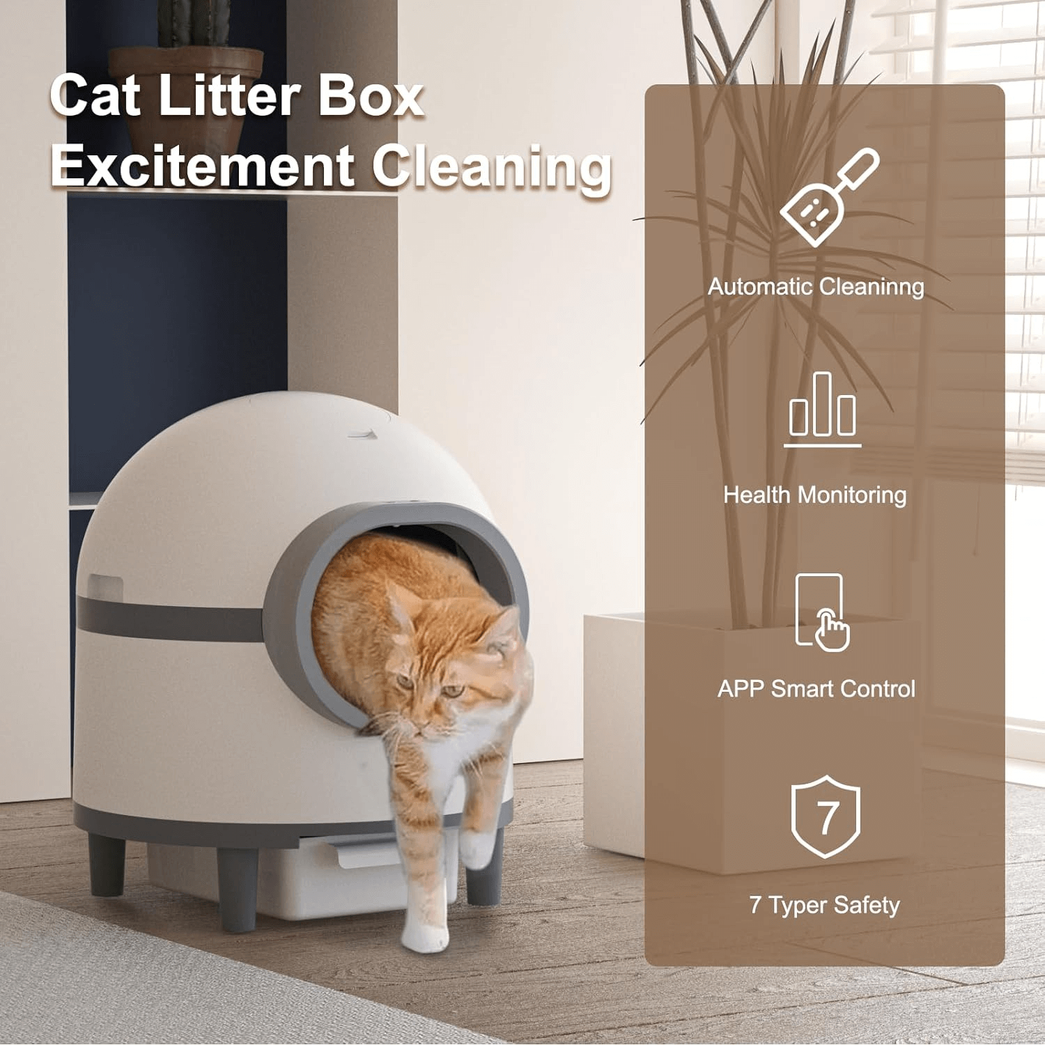 Automatic Cat Litter Box PA016 Cat Litter Box Furniture