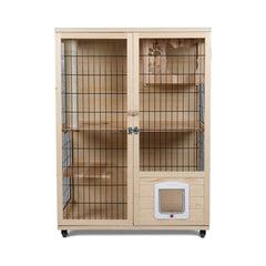 Wooden Cat House with Scratching Post PF005/006 Large,Medium