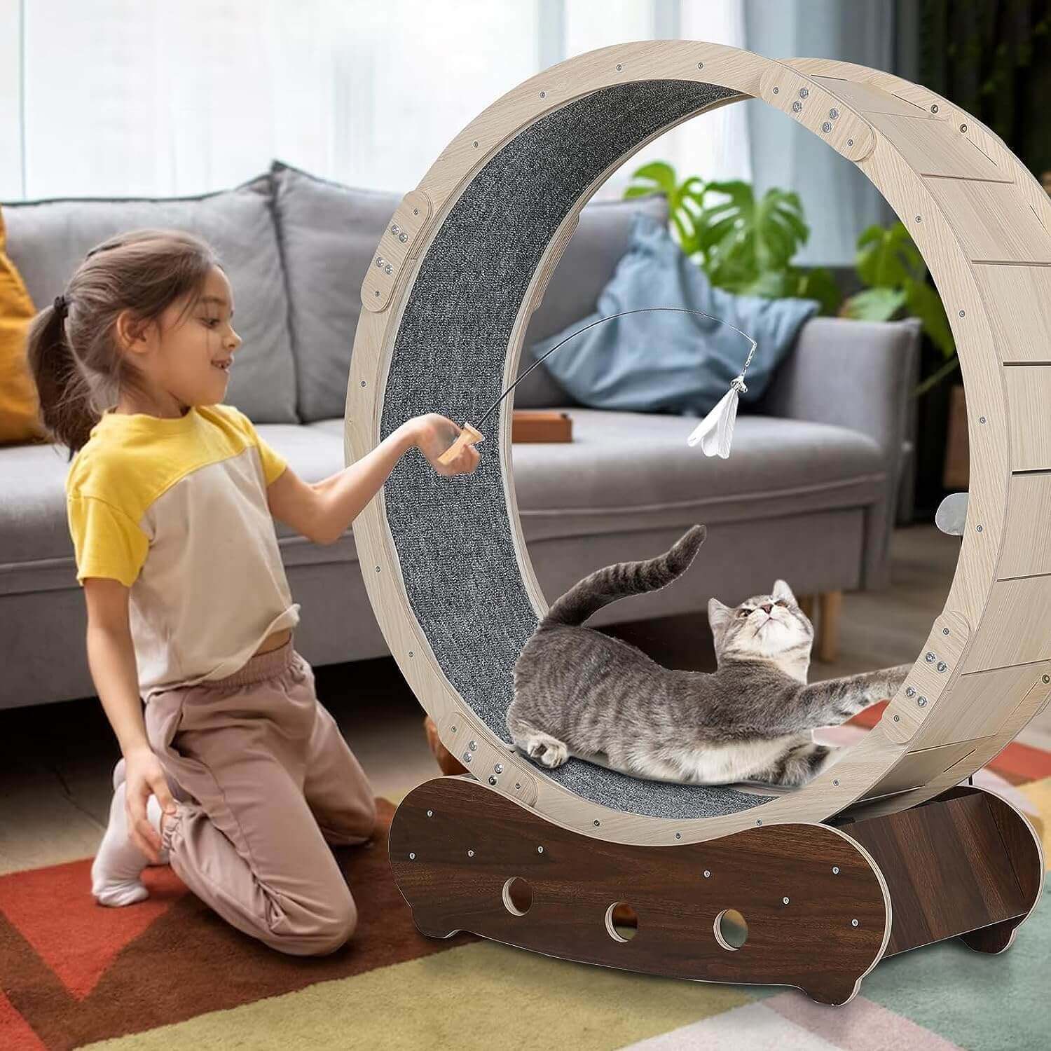 Wooden Cat Exercise Wheel PA201-