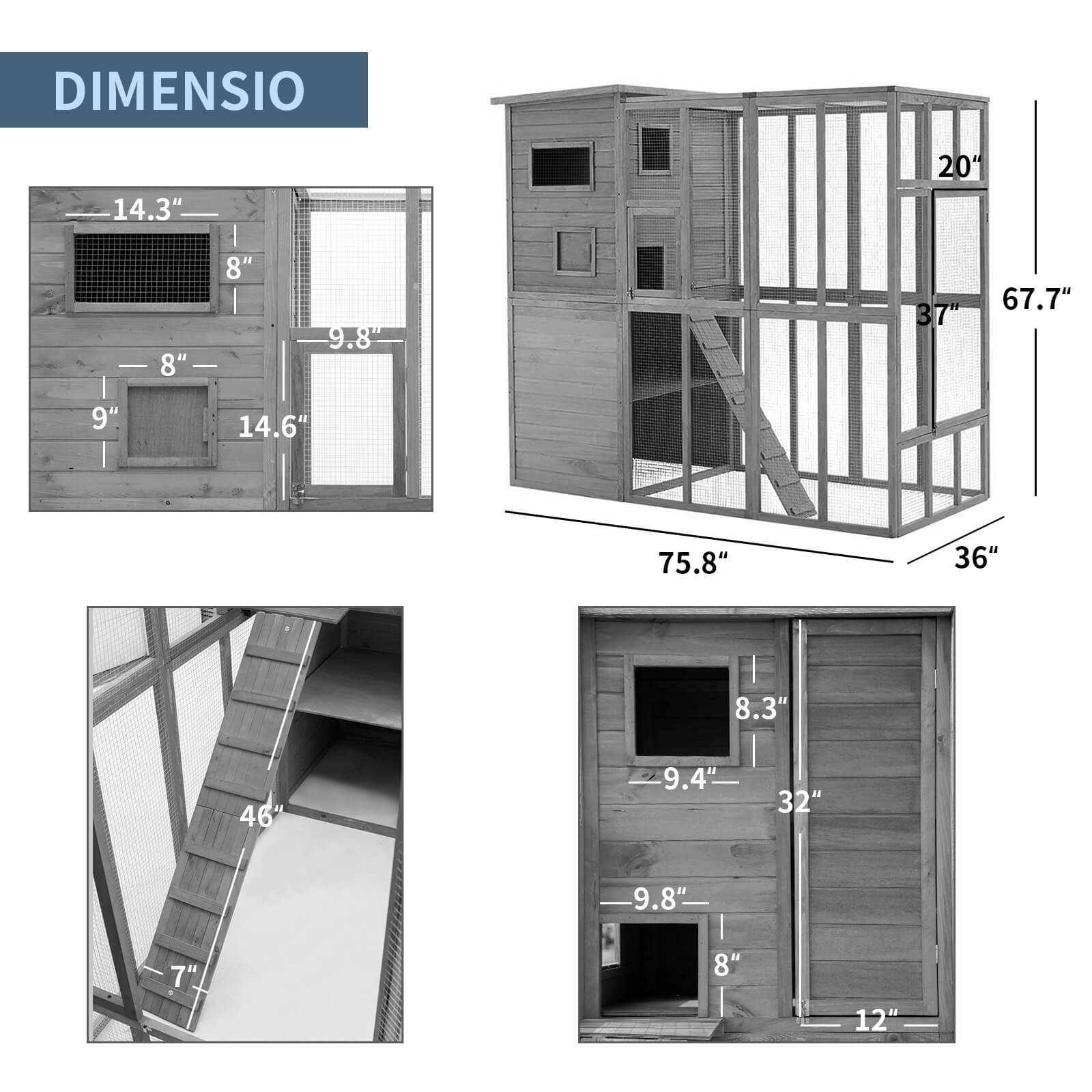 Outdoor Cat Enclosure PE1002-