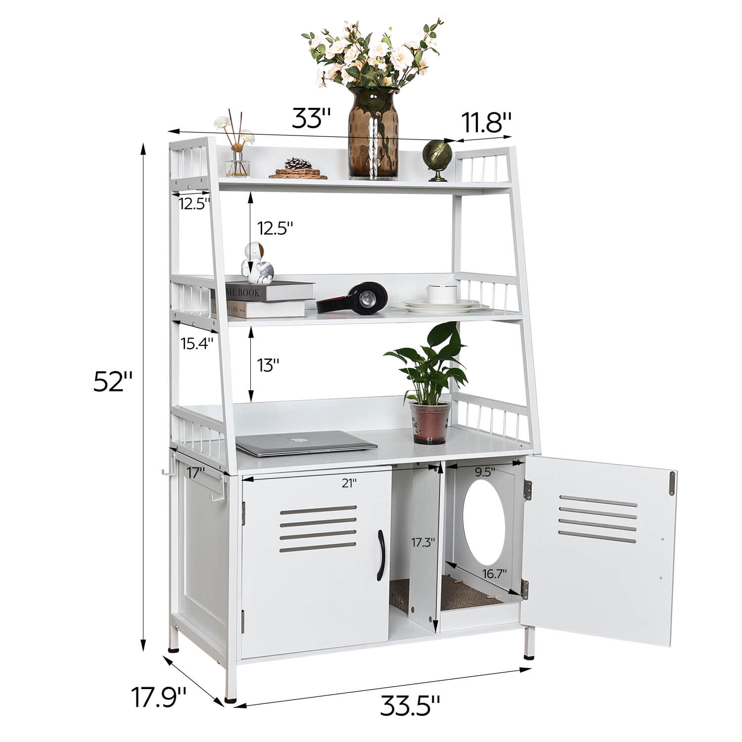Hidden Cat Litter Box Storage Shelf PF004-