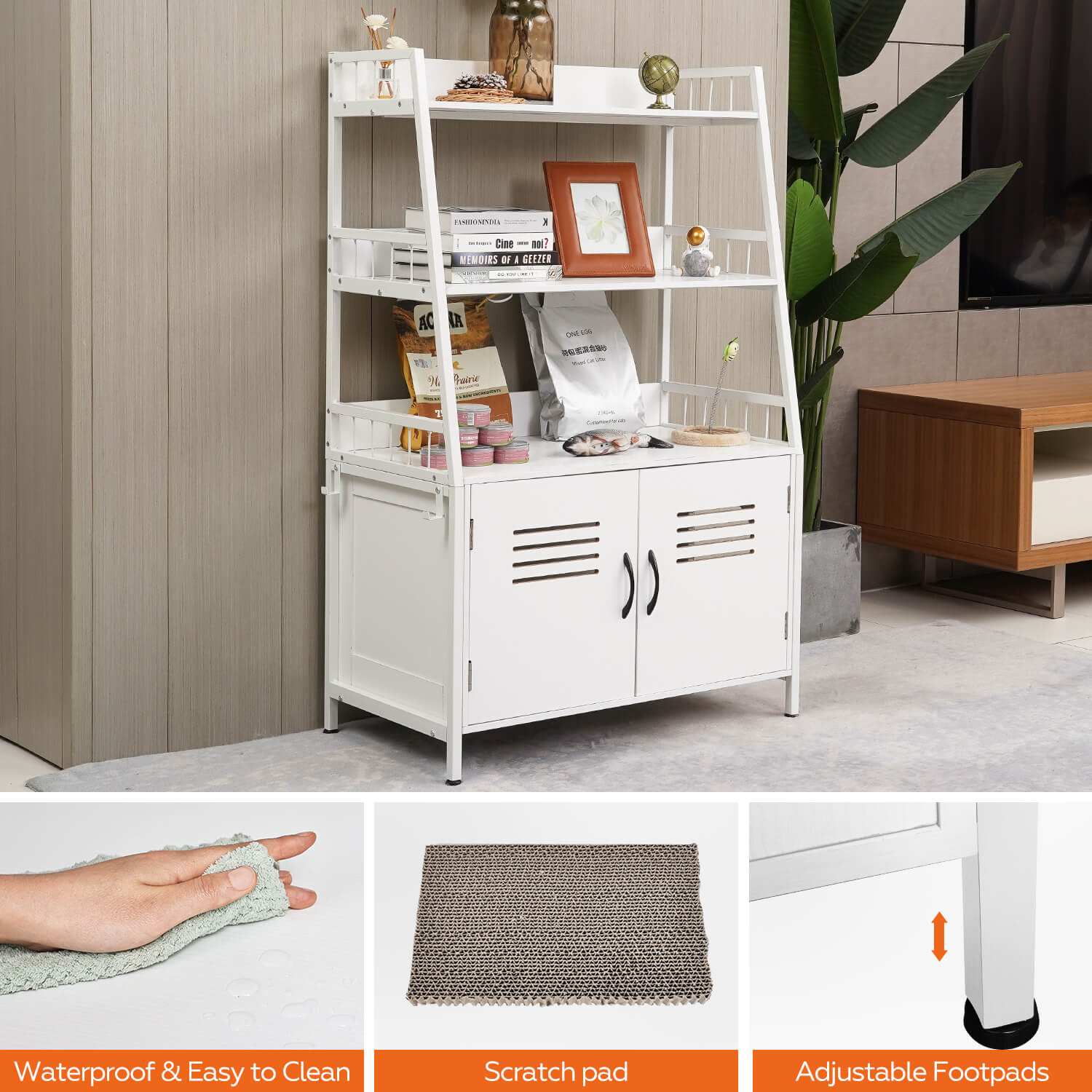 Hidden Cat Litter Box Storage Shelf PF004-