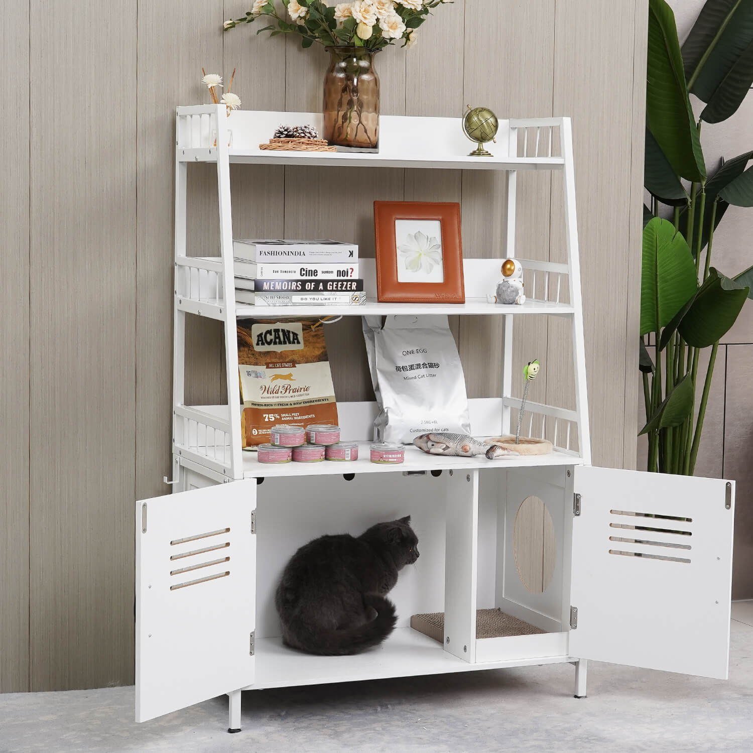 Hidden Cat Litter Box Storage Shelf PF004-